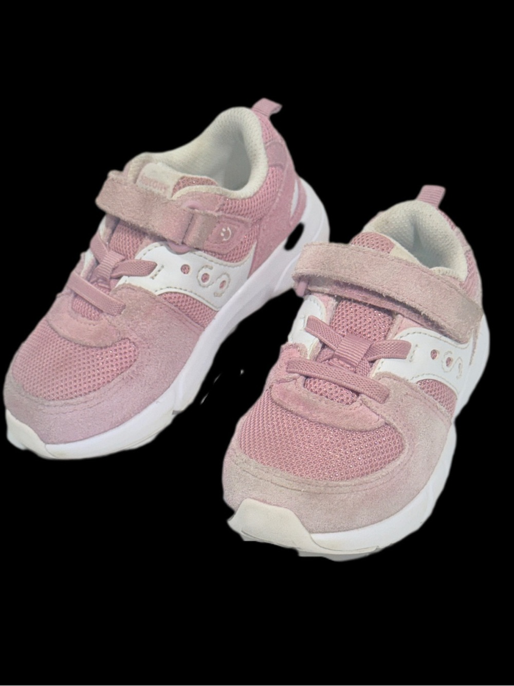 Saucony Jazz 2.0 Pink Leather & Mesh White Accent Running Athletic Sneakers Sz 8